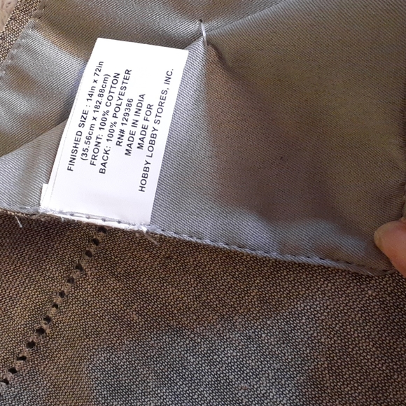 NWT 72" Gray Table Runner - Picture 4 of 4